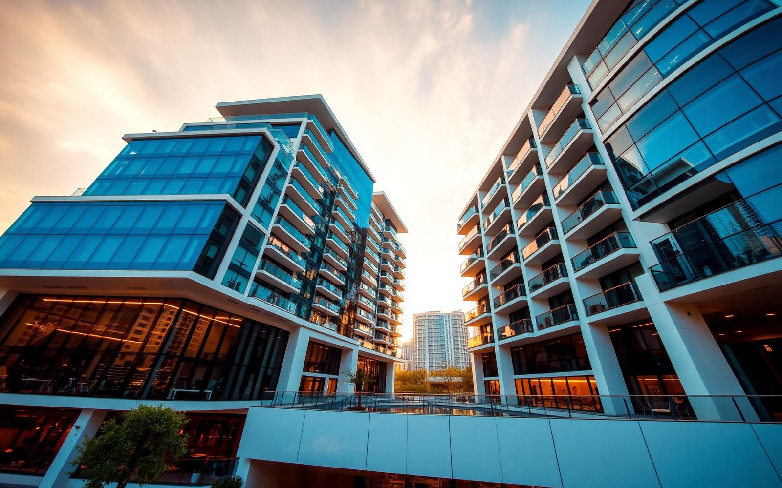 Modern apartment building